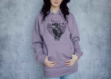 Rabbit and Moon Pullover Hoodie