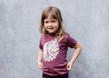 Heron and Nasturtium Kids T-Shirt