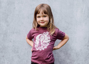 Heron and Nasturtium Kids T-Shirt