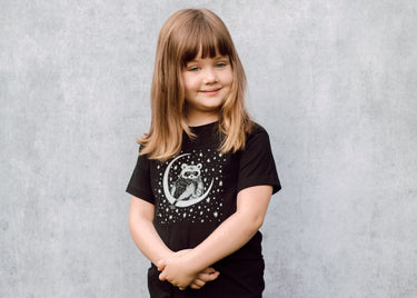 Raccoon and Moon Kids T-Shirt